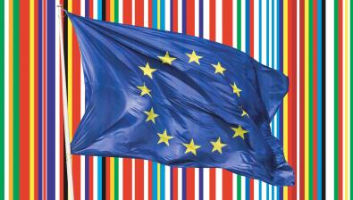 Barcode image of European Member States © OMA EU flag © Shutterstock / edited by Textcetera